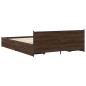 vidaXL Bettgestell mit Schubladen Braun Eichen-Optik 140x200 cm vidaXL Bettgestell mit Schubladen Braun Eichen-Optik 140x200 cm