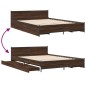 vidaXL Bettgestell mit Schubladen Braun Eichen-Optik 140x200 cm vidaXL Bettgestell mit Schubladen Braun Eichen-Optik 140x200 cm