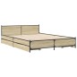 vidaXL Bettgestell mit Schubladen Sonoma-Eiche 140x190cm Holzwerkstoff vidaXL Bettgestell mit Schubladen Sonoma-Eiche 140x190cm Holzwerkstoff