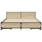 vidaXL Bettgestell mit Schubladen Sonoma-Eiche 140x190cm Holzwerkstoff vidaXL Bettgestell mit Schubladen Sonoma-Eiche 140x190cm Holzwerkstoff