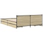 vidaXL Bettgestell mit Schubladen Sonoma-Eiche 140x190cm Holzwerkstoff vidaXL Bettgestell mit Schubladen Sonoma-Eiche 140x190cm Holzwerkstoff