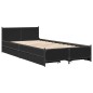 vidaXL Bettgestell mit Schubladen Schwarz 90x190 cm Holzwerkstoff vidaXL Bettgestell mit Schubladen Schwarz 90x190 cm Holzwerkstoff