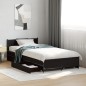 vidaXL Bettgestell mit Schubladen Schwarz 90x190 cm Holzwerkstoff vidaXL Bettgestell mit Schubladen Schwarz 90x190 cm Holzwerkstoff