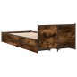 vidaXL Bettgestell mit Schubladen Räuchereiche 90x200cm Holzwerkstoff vidaXL Bettgestell mit Schubladen Räuchereiche 90x200cm Holzwerkstoff
