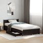 vidaXL Bettgestell mit Schubladen Schwarz 100x200 cm Holzwerkstoff vidaXL Bettgestell mit Schubladen Schwarz 100x200 cm Holzwerkstoff