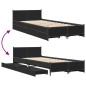vidaXL Bettgestell mit Schubladen Schwarz 100x200 cm Holzwerkstoff vidaXL Bettgestell mit Schubladen Schwarz 100x200 cm Holzwerkstoff