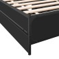 vidaXL Bettgestell mit Schubladen Schwarz 100x200 cm Holzwerkstoff vidaXL Bettgestell mit Schubladen Schwarz 100x200 cm Holzwerkstoff