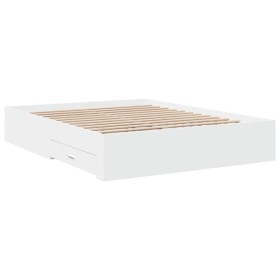 vidaXL Bettgestell mit Schubladen Weiß 160x200 cm Holzwerkstoff