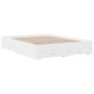 vidaXL Bettgestell mit Schubladen Weiß 160x200 cm Holzwerkstoff vidaXL Bettgestell mit Schubladen Weiß 160x200 cm Holzwerkstoff