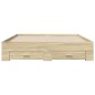 vidaXL Bettgestell mit Schubladen Sonoma-Eiche 160x200cm Holzwerkstoff vidaXL Bettgestell mit Schubladen Sonoma-Eiche 160x200cm Holzwerkstoff