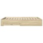 vidaXL Bettgestell mit Schubladen Sonoma-Eiche 160x200cm Holzwerkstoff vidaXL Bettgestell mit Schubladen Sonoma-Eiche 160x200cm Holzwerkstoff