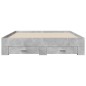 vidaXL Bettgestell mit Schubladen Betongrau 140x200 cm Holzwerkstoff vidaXL Bettgestell mit Schubladen Betongrau 140x200 cm Holzwerkstoff