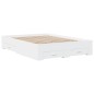 vidaXL Bettgestell mit Schubladen Weiß 120x200 cm Holzwerkstoff vidaXL Bettgestell mit Schubladen Weiß 120x200 cm Holzwerkstoff