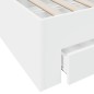 vidaXL Bettgestell mit Schubladen Weiß 120x200 cm Holzwerkstoff vidaXL Bettgestell mit Schubladen Weiß 120x200 cm Holzwerkstoff