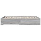 vidaXL Bettgestell mit Schubladen Grau Sonoma 140x190 cm Holzwerkstoff vidaXL Bettgestell mit Schubladen Grau Sonoma 140x190 cm Holzwerkstoff