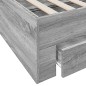 vidaXL Bettgestell mit Schubladen Grau Sonoma 140x190 cm Holzwerkstoff vidaXL Bettgestell mit Schubladen Grau Sonoma 140x190 cm Holzwerkstoff