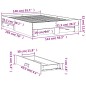 vidaXL Bettgestell mit Schubladen Grau Sonoma 140x190 cm Holzwerkstoff vidaXL Bettgestell mit Schubladen Grau Sonoma 140x190 cm Holzwerkstoff