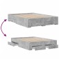 vidaXL Bettgestell mit Schubladen Betongrau 140x190 cm Holzwerkstoff vidaXL Bettgestell mit Schubladen Betongrau 140x190 cm Holzwerkstoff