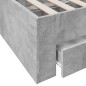 vidaXL Bettgestell mit Schubladen Betongrau 140x190 cm Holzwerkstoff vidaXL Bettgestell mit Schubladen Betongrau 140x190 cm Holzwerkstoff