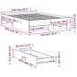 vidaXL Bettgestell mit Schubladen Betongrau 140x190 cm Holzwerkstoff vidaXL Bettgestell mit Schubladen Betongrau 140x190 cm Holzwerkstoff