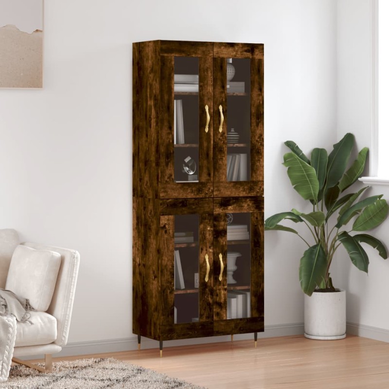 Highboard Räuchereiche 69,5x34x180 cm Holzwerkstoff Highboard Räuchereiche 69,5x34x180 cm Holzwerkstoff