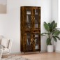 Highboard Räuchereiche 69,5x34x180 cm Holzwerkstoff Highboard Räuchereiche 69,5x34x180 cm Holzwerkstoff