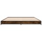 vidaXL Bettgestell Räuchereiche 150x200 cm Holzwerkstoff und Metall vidaXL Bettgestell Räuchereiche 150x200 cm Holzwerkstoff und Metall