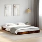 vidaXL Bettgestell Räuchereiche 140x200 cm Holzwerkstoff und Metall vidaXL Bettgestell Räuchereiche 140x200 cm Holzwerkstoff und Metall