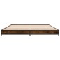 vidaXL Bettgestell Räuchereiche 140x200 cm Holzwerkstoff und Metall vidaXL Bettgestell Räuchereiche 140x200 cm Holzwerkstoff und Metall