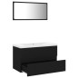Badmöbel-Set Schwarz Holzwerkstoff Badmöbel-Set Schwarz Holzwerkstoff