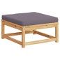 vidaXL Gartenhocker mit Kissen Massivholz Akazie vidaXL Gartenhocker mit Kissen Massivholz Akazie