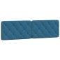 vidaXL Kopfteil-Kissen Blau 180 cm Samt