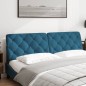 vidaXL Kopfteil-Kissen Blau 180 cm Samt