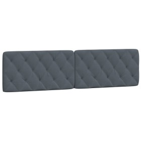 vidaXL Kopfteil-Kissen Dunkelgrau 200 cm Samt