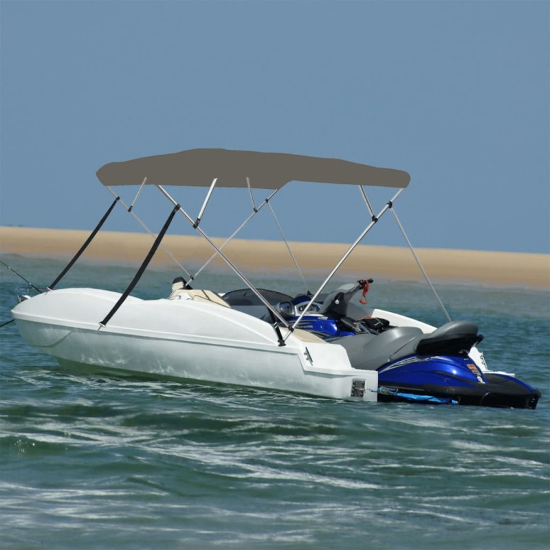 vidaXL 4-Bow Bimini-Top Grau 236x199x135 cm vidaXL 4-Bow Bimini-Top Grau 236x199x135 cm