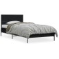 vidaXL Bettgestell Schwarz 90x200 cm Holzwerkstoff und Metall vidaXL Bettgestell Schwarz 90x200 cm Holzwerkstoff und Metall