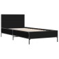 vidaXL Bettgestell Schwarz 90x200 cm Holzwerkstoff und Metall vidaXL Bettgestell Schwarz 90x200 cm Holzwerkstoff und Metall
