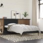 vidaXL Bettgestell Schwarz 90x200 cm Holzwerkstoff und Metall vidaXL Bettgestell Schwarz 90x200 cm Holzwerkstoff und Metall