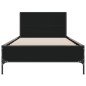 vidaXL Bettgestell Schwarz 90x200 cm Holzwerkstoff und Metall vidaXL Bettgestell Schwarz 90x200 cm Holzwerkstoff und Metall