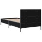 vidaXL Bettgestell Schwarz 90x200 cm Holzwerkstoff und Metall vidaXL Bettgestell Schwarz 90x200 cm Holzwerkstoff und Metall