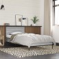 vidaXL Bettgestell Grau Sonoma 90x200 cm Holzwerkstoff und Metall vidaXL Bettgestell Grau Sonoma 90x200 cm Holzwerkstoff und Metall