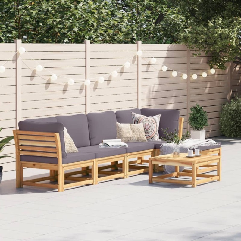 vidaXL 6-tlg. Garten-Lounge-Set mit Kissen Massivholz Akazie vidaXL 6-tlg. Garten-Lounge-Set mit Kissen Massivholz Akazie
