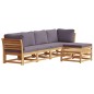 vidaXL 6-tlg. Garten-Lounge-Set mit Kissen Massivholz Akazie vidaXL 6-tlg. Garten-Lounge-Set mit Kissen Massivholz Akazie