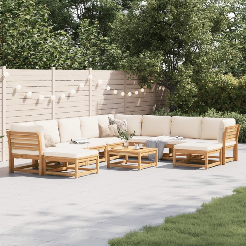 vidaXL 11-tlg. Garten-Lounge-Set mit Kissen Massivholz Akazie vidaXL 11-tlg. Garten-Lounge-Set mit Kissen Massivholz Akazie