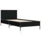 vidaXL Bettgestell Schwarz 100x200 cm Holzwerkstoff und Metall vidaXL Bettgestell Schwarz 100x200 cm Holzwerkstoff und Metall