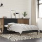 vidaXL Bettgestell Schwarz 100x200 cm Holzwerkstoff und Metall vidaXL Bettgestell Schwarz 100x200 cm Holzwerkstoff und Metall