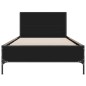 vidaXL Bettgestell Schwarz 75x190 cm Holzwerkstoff und Metall vidaXL Bettgestell Schwarz 75x190 cm Holzwerkstoff und Metall