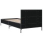 vidaXL Bettgestell Schwarz 90x190 cm Holzwerkstoff und Metall vidaXL Bettgestell Schwarz 90x190 cm Holzwerkstoff und Metall