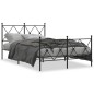 vidaXL Bettgestell mit Kopf- und Fußteil Metall Schwarz 120x200 cm vidaXL Bettgestell mit Kopf- und Fußteil Metall Schwarz 120x200 cm