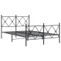 vidaXL Bettgestell mit Kopf- und Fußteil Metall Schwarz 120x200 cm vidaXL Bettgestell mit Kopf- und Fußteil Metall Schwarz 120x200 cm